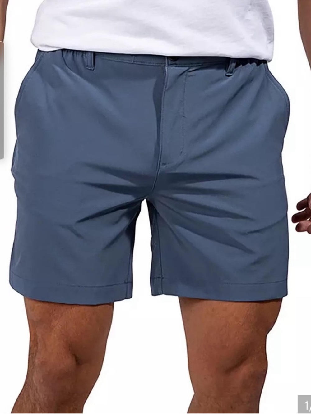 Chubbies the everywhere stretch hybrid shorts 6” size Large in the ice caps blue